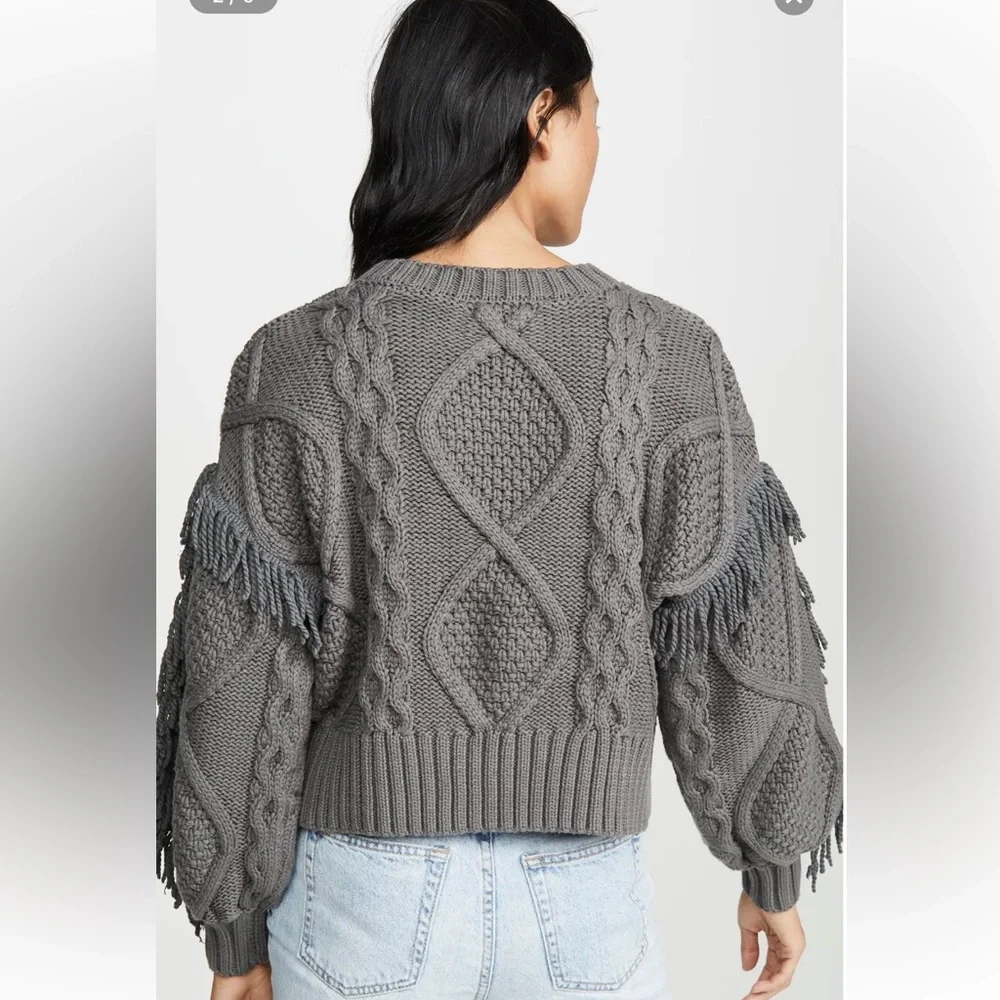Fringe Cableknit Sweater - Picture 2 of 4